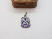 Sterling Silver St Hawes Enamel Travel Shield Charm Pendant Vintage c1970