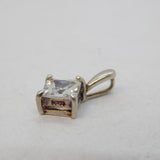Sterling Silver Paste Set Drop Charm Pendant Vintage c1970s