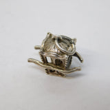 Sterling Silver Sedan Chair Charm Pendant Vintage c1970