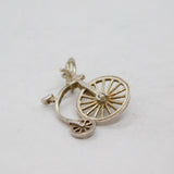 Sterling Silver Penny Farthing Bicycle Charm Pendant Vintage c1970s