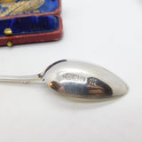 Sterling Silver & Enamel Carlisle Crest Terminal Spoon 1932 Birmingham Antique