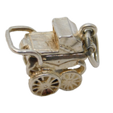 Sterling Silver Baby in the Pram Charm Pendant Vintage c1970