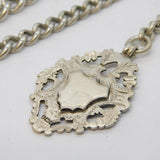 Edwardian Sterling Silver Graduating Albert Watch Chain Antique 1910 Birmingham