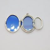Sterling Silver Four Aperture Floral Locket Charm Pendant Vintage c1970s