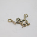 Sterling Silver Virgo Horoscope Charm Pendant Vintage c1970