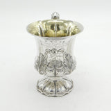 William IV Scottish Sterling Silver Floral Tankard Mug Antique 1836 Glasgow
