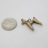 Sterling Silver Poodle Dog Charm Pendant Vintage c1970s