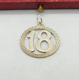 Sterling Silver Commemorative 18th Birthday Charm Pendant Vintage c1970