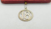 Sterling Silver Commemorative 18th Birthday Charm Pendant Vintage c1970