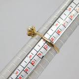 Sterling Silver Gilt Pearl & Paste Studio Style Ring Vintage c1970 Size N 1/2