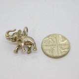 Sterling Silver Elephant Charm Pendant Vintage c1970
