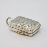 William IV Sterling Silver Floral Pattern Vinaigrette Antique 1834 Birmingham