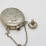 20th Century Dutch .800 Silver Miniature Chatalaine Perfume Bottle Antique 1918