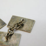 Art Deco Pair of 9ct Gold on Sterling Silver Gents Cufflinks Antique c1920a