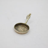 Sterling Silver Frying Pan Charm Pendant Vintage c1970