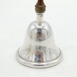 Sterling Silver Turned Wooden Handle Dinner Bell Vintage c1960s American