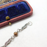 Sterling Silver Web Drop with Pink Quartz Charm Pendant Vintage c1970