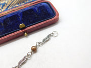 Sterling Silver Web Drop with Pink Quartz Charm Pendant Vintage c1970