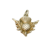 Sterling Silver Thistle Form Charm Pendant Vintage c1970s