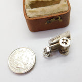 Sterling Silver Wheelbarrow Charm Pendant Vintage c1970