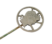 Victorian Sterling Silver American Coin Crafted Stick Pin Antique c1880s