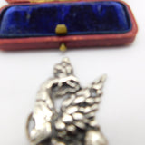Victorian Sterling Silver Half Double Headed Eagle Belt Buckle Antique c1900