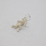 Sterling Silver Archer With Bow & Arrow Charm Pendant Vintage c1970
