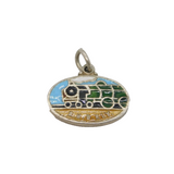 Sterling Silver 'RHD' Enamel Train Image Souvenir Charm Pendant Vintage c1970s
