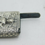 19th Century Anglo-Indian Sterling Silver Vesta Case Antique c1880s