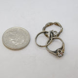 Sterling Silver Wedding Rings Charm Pendant Vintage c1970s