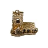 Sterling Silver Opening Church With Wedding Scene Charm Pendant Vintage c1970s