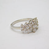 Sterling Silver 23 Stone Diamond Dress Ring Vintage c1970 Size N 1/2