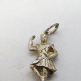 Sterling Silver Highland Dancer Charm Pendant Vintage c1970s