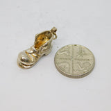 Sterling Silver Boot Or Shoe Charm Pendant Vintage c1970