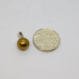 Sterling Silver Green/Bronze Colour Pearl Drop Charm Pendant Modern c2000s