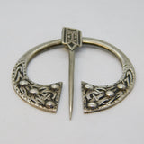 Scottish Sterling Silver Penanular Celtic Brooch Pin Antique c1920 Art Deco