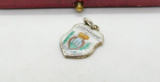 800 Silver & Enamel San Marino Travel Shield Charm Pendant Vintage c1970