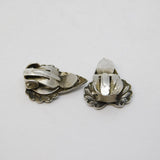 Pair of Sterling Silver Pineapple Form Clip-On Earrings Vintage c1970