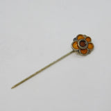 David Andersen Norwegian Sterling Silver Enamel Floral Stick Pin Antique