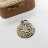 Sterling Silver Saint Christopher Travel Patron Charm Pendant Vintage c1970