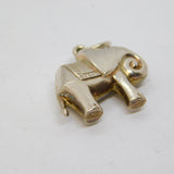 Sterling Silver Patterned Elephant Charm Pendant Vintage c1970
