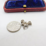 Sterling Silver Traditional Carriage Charm Pendant Vintage c1970