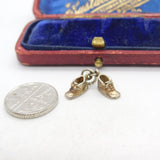 Sterling Silver Pair of Boots Charm Pendant Vintage c1970