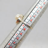 Sterling Silver Pearl & Spinel Spiral Form Dress Ring Contemporary c1990 Size L