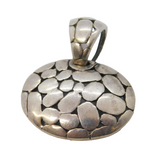Sterling Silver Pebble Style Drop Charm Pendant Vintage c1970s