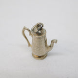 Sterling Silver Coffee Pot Charm Pendant Vintage c1970