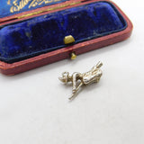 Sterling Silver With on the Broomstick Charm Pendant Vintage c1970