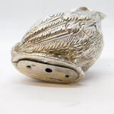 Sterling Silver Baby Chick Figurine Ornament Antique c1920s Art Deco
