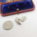 Sterling Silver Junk Boat Charm Pendant Vintage c1970