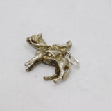 Sterling Silver Lady Horse Riding Side-Saddle Charm Pendant Vintage c1970s